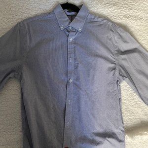 Tommy Hilfiger Mens Button Down Dress Shirt (Medium, Slim Fit)